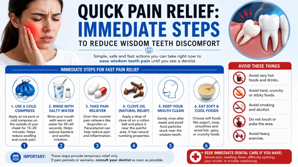Quick Pain Relief: Immediate Steps to Reduce Wisdom Teeth Discomfort