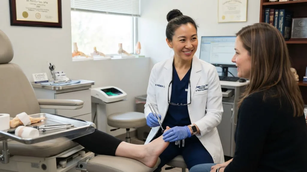 Dr. Patricia Chen, DPM, podiatrist with 15 years experience:
