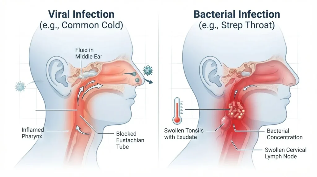 Common Causes of Painful Sore Throat and Earache
