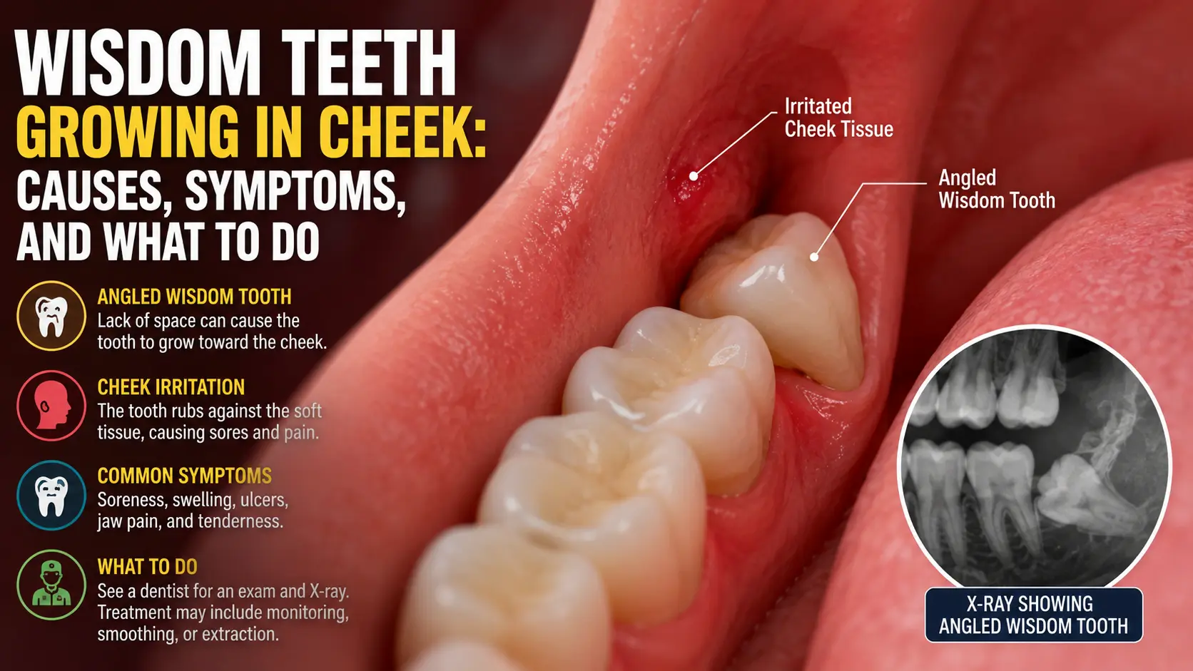 Read more about the article Wisdom Teeth Growing in Cheek: Causes, Symptoms, and What to Do