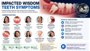 Read more about the article Impacted Wisdom Teeth Symptoms: Signs & Relief Tips